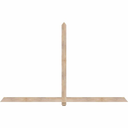 Ekena Millwork Eugene Smooth Timber Gable Bracket, Douglas Fir, 96"W x 60"H x 1 1/2"D x 3 1/2"F, 15/12 Pitch GBW096X60X0204EUG00SDF